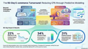 E-commerce Transformation (USA): Reduced CPA by 22% within 60 days by implementing Predictive ROI Modeling to shift budget toward high-intent segments e commerce transformation